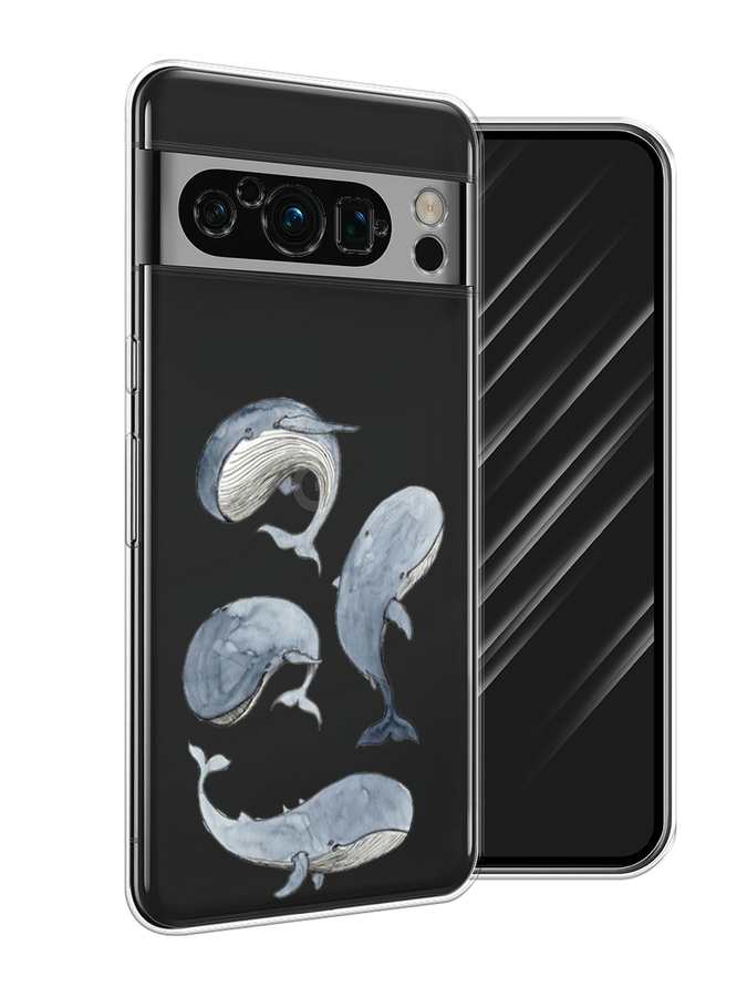 

Чехол Awog на Google Pixel 8 Pro "Киты", Голубой;белый;прозрачный, 271650-1