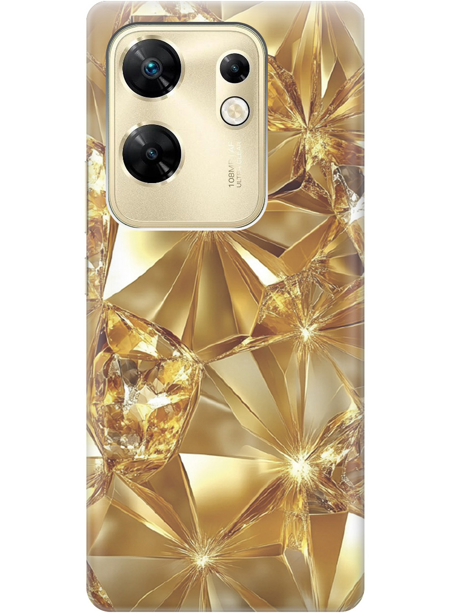 

Силиконовый чехол на Infinix Zero 30 4G с принтом "Желтый сапфир", Прозрачный;золотистый, 778687932