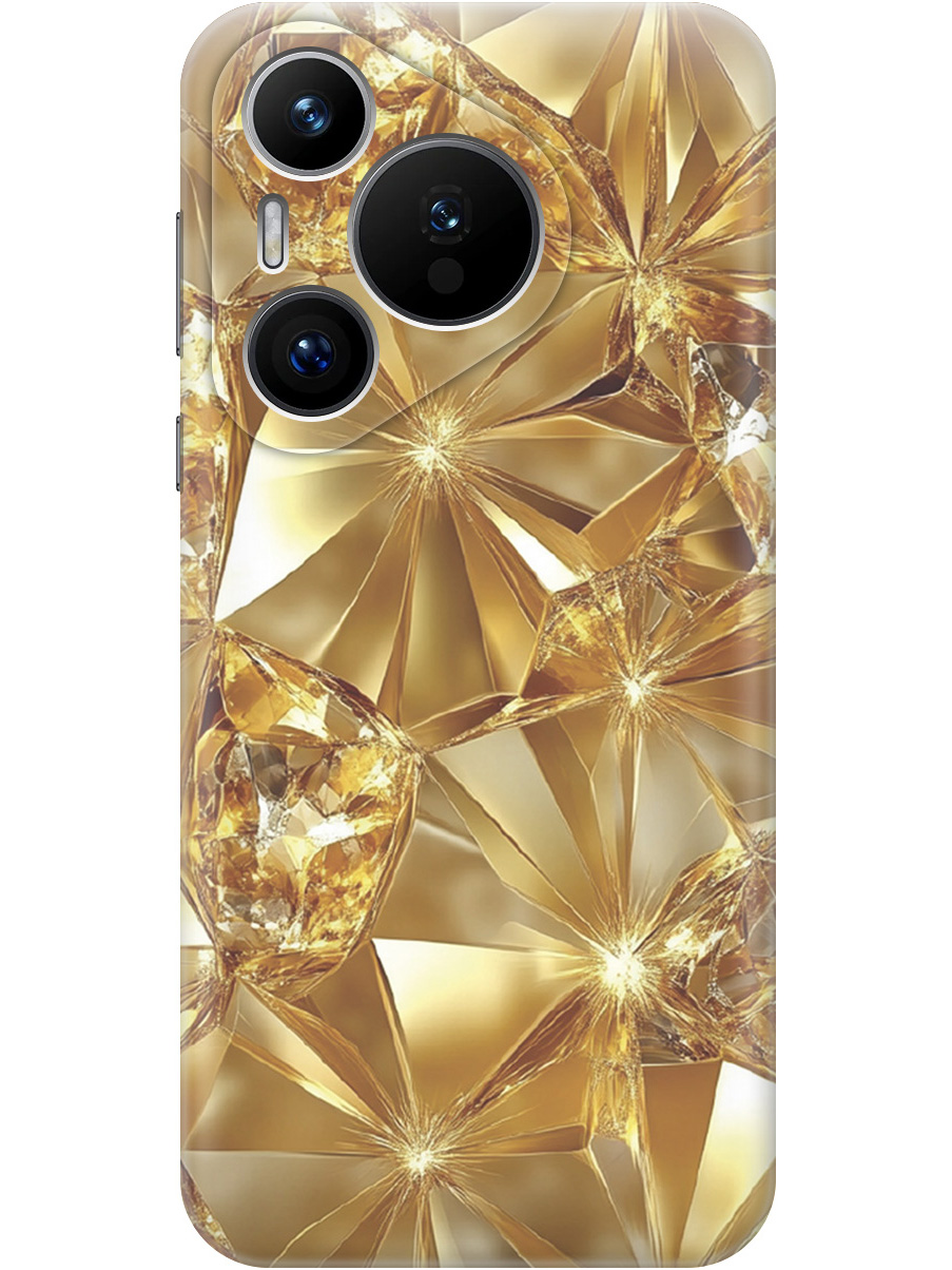 

Силиконовый чехол на Huawei Pura 70 с принтом "Желтый сапфир", Прозрачный;золотистый, 782624632