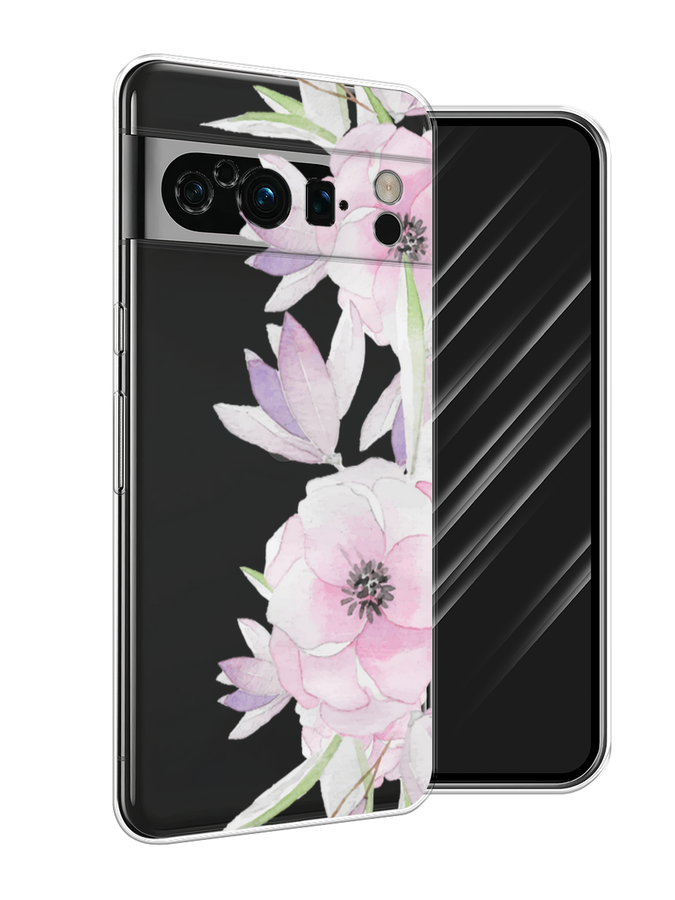 

Чехол Awog на Google Pixel 8 Pro "Нежные анемоны", Розовый;черный;фиолетовый, 271650-8