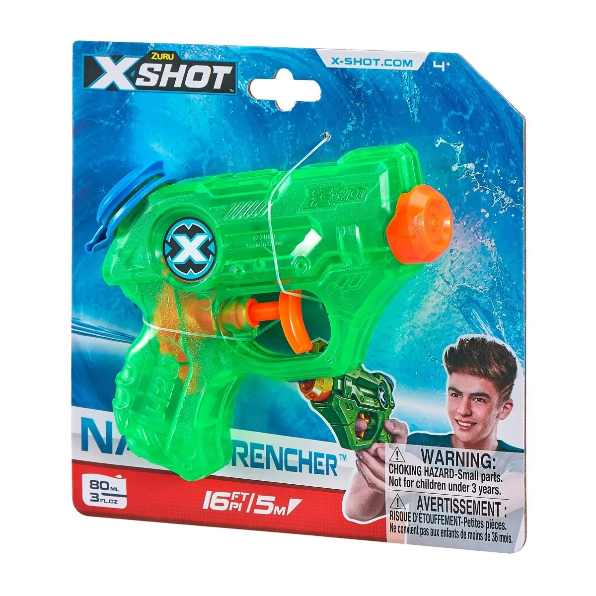 Водный бластер ZURU X-Shot Nano Drencher зеленый 5643 459₽