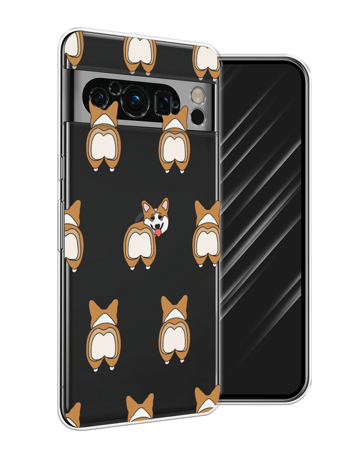 

Чехол Awog на Google Pixel 8 Pro "Милый корги фон", Белый;бежевый;коричневый, 271650-2