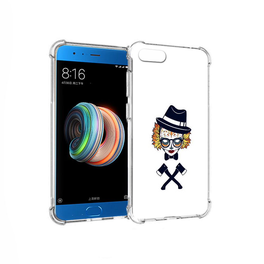 

Чехол MyPads Tocco для Xiaomi Mi Note 3 девушка в маске с топорами рисунок, Прозрачный, Tocco