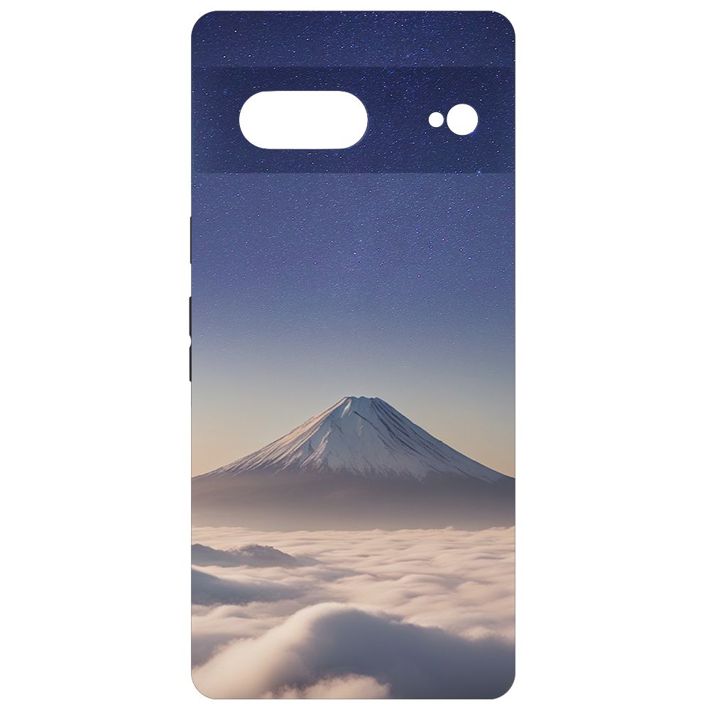 Чехол-накладка Krutoff Soft Case Япония, Фудзияма для GOOGLE Pixel 7 черный