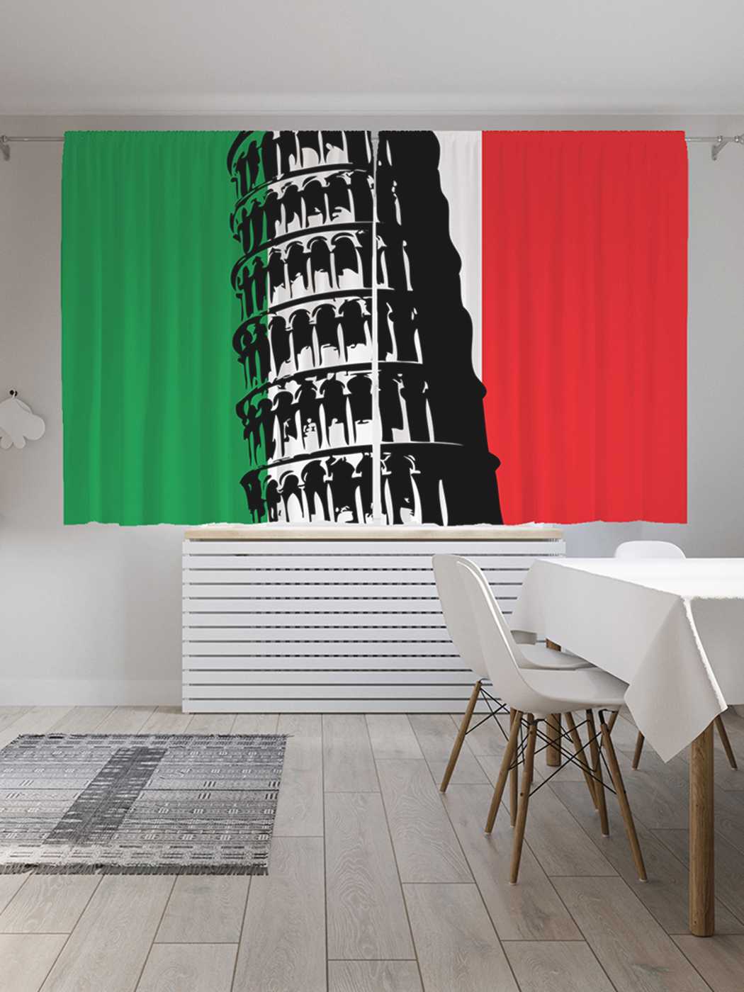 фото Классические шторы joyarty "итальянская пиза", серия oxford delux, 2 полотна 145x180 см