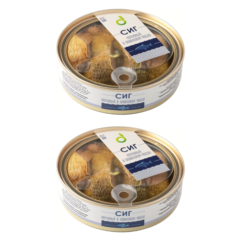 

Сиг Ecofood копченый в оливковом масле 160 г х 2 штуки