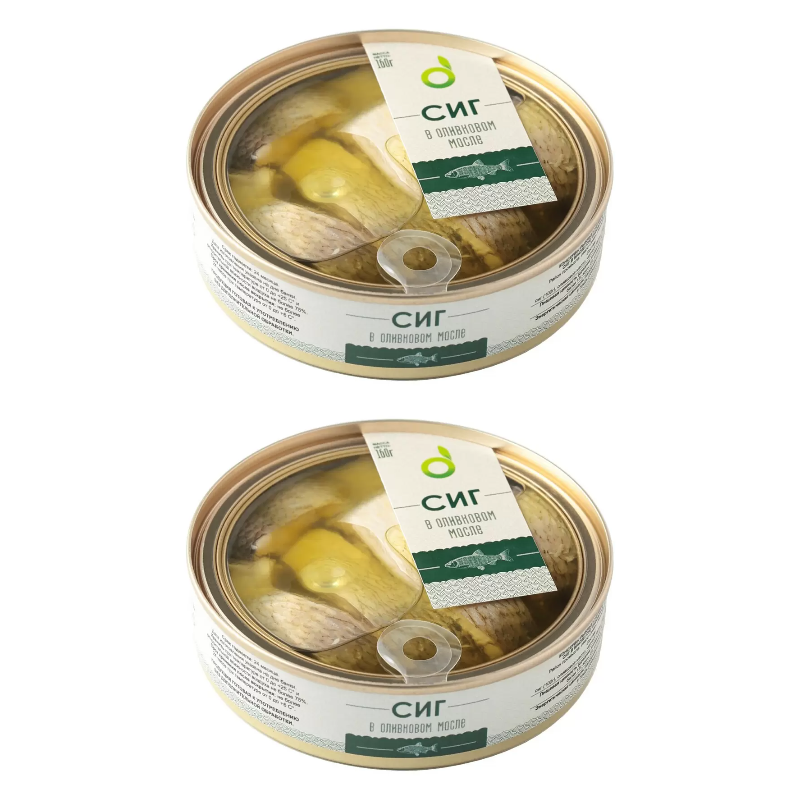 

Сиг Ecofood в оливковом масле 160 г х 2 штуки, Сиг в оливковом масле