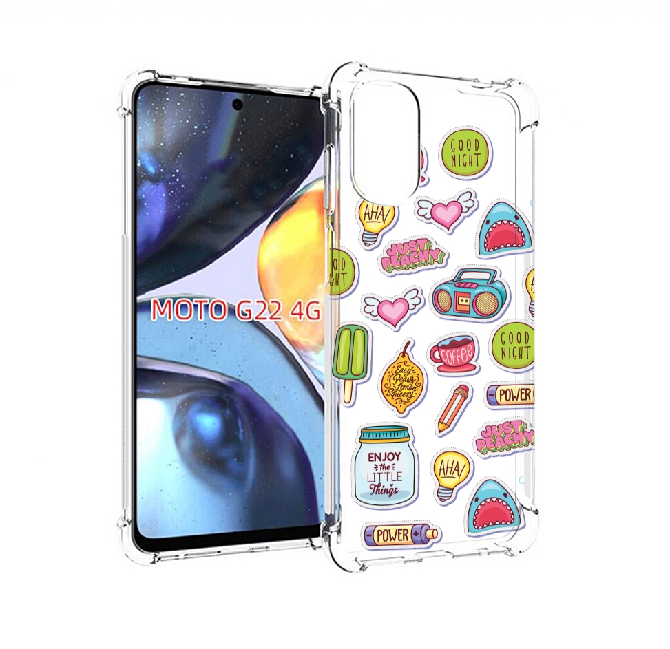 

Чехол MyPads стикер-пак для Motorola Moto G22 4G, Прозрачный, Tocco