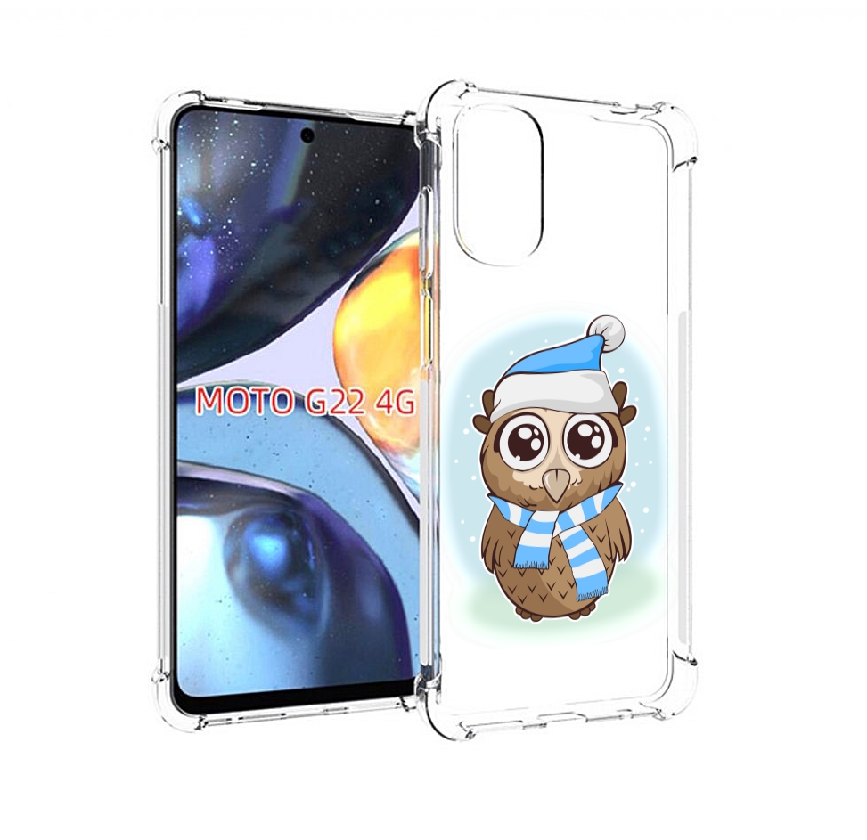 

Чехол MyPads сова-в-шарфике-и-шапке для Motorola Moto G22 4G, Прозрачный, Tocco