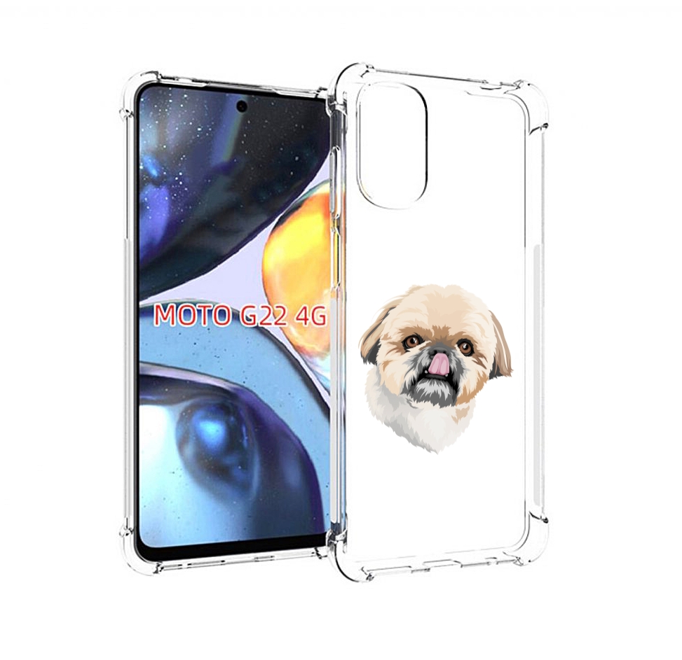 

Чехол MyPads собачка-с-язычком для Motorola Moto G22 4G, Прозрачный, Tocco