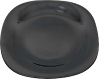 

Тарелка для десертов Homeclub Quadro Classic Black 19 см черная, Белый