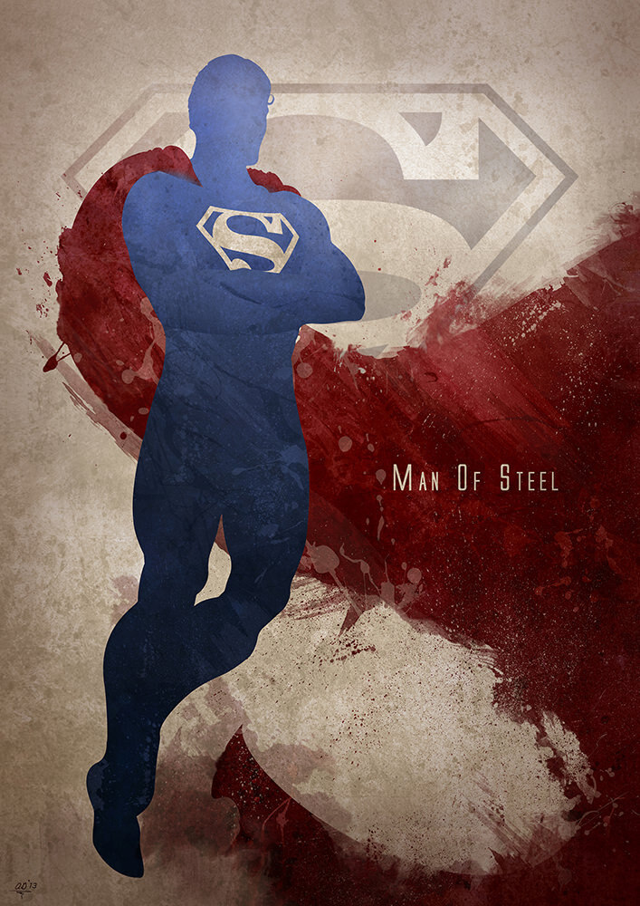 

Большой кино постер к фильму на стену Man Of Steel 50х70 см без рамы, AGSTEEL