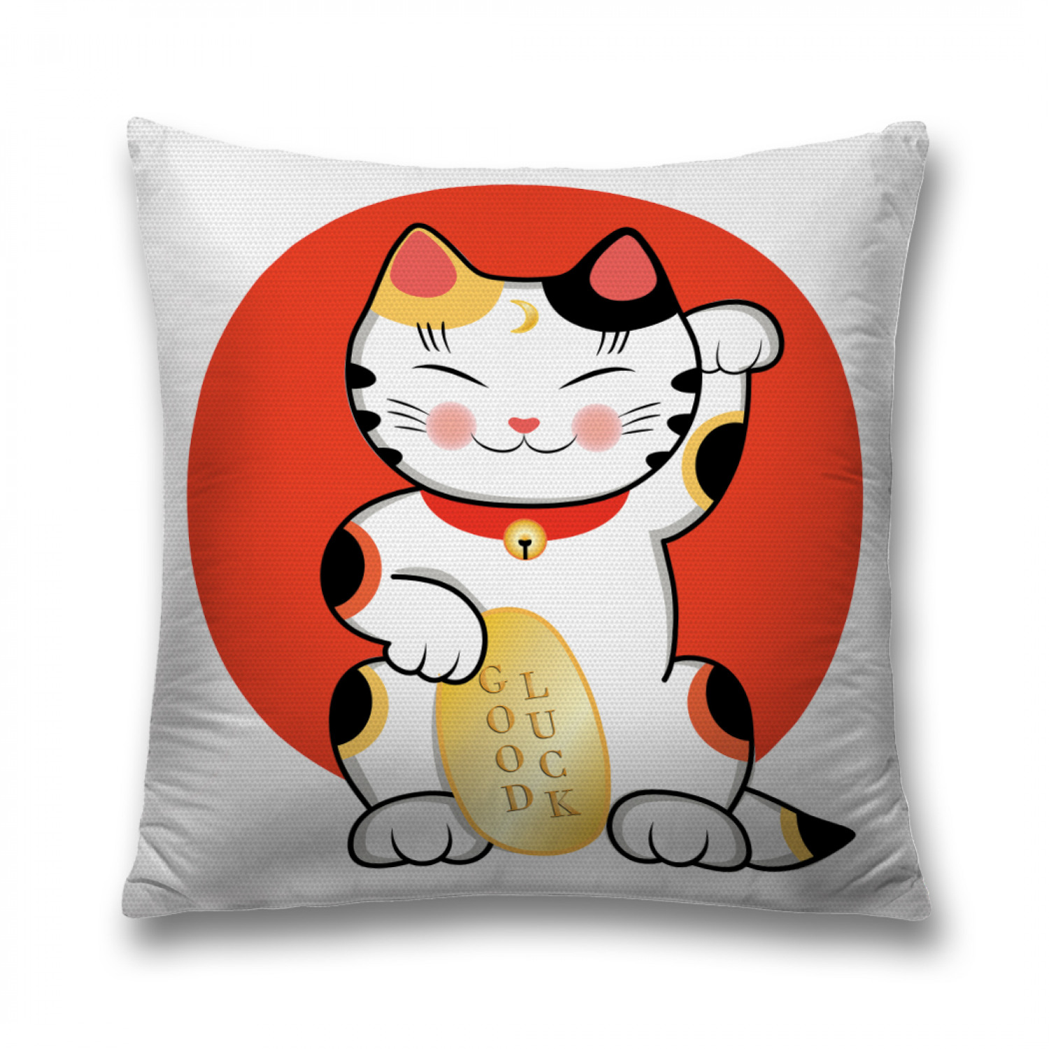 

Наволочка декоративная JoyArty "Кот с монеткой" на молнии, 45x45 см, Красный, Кот с монеткой