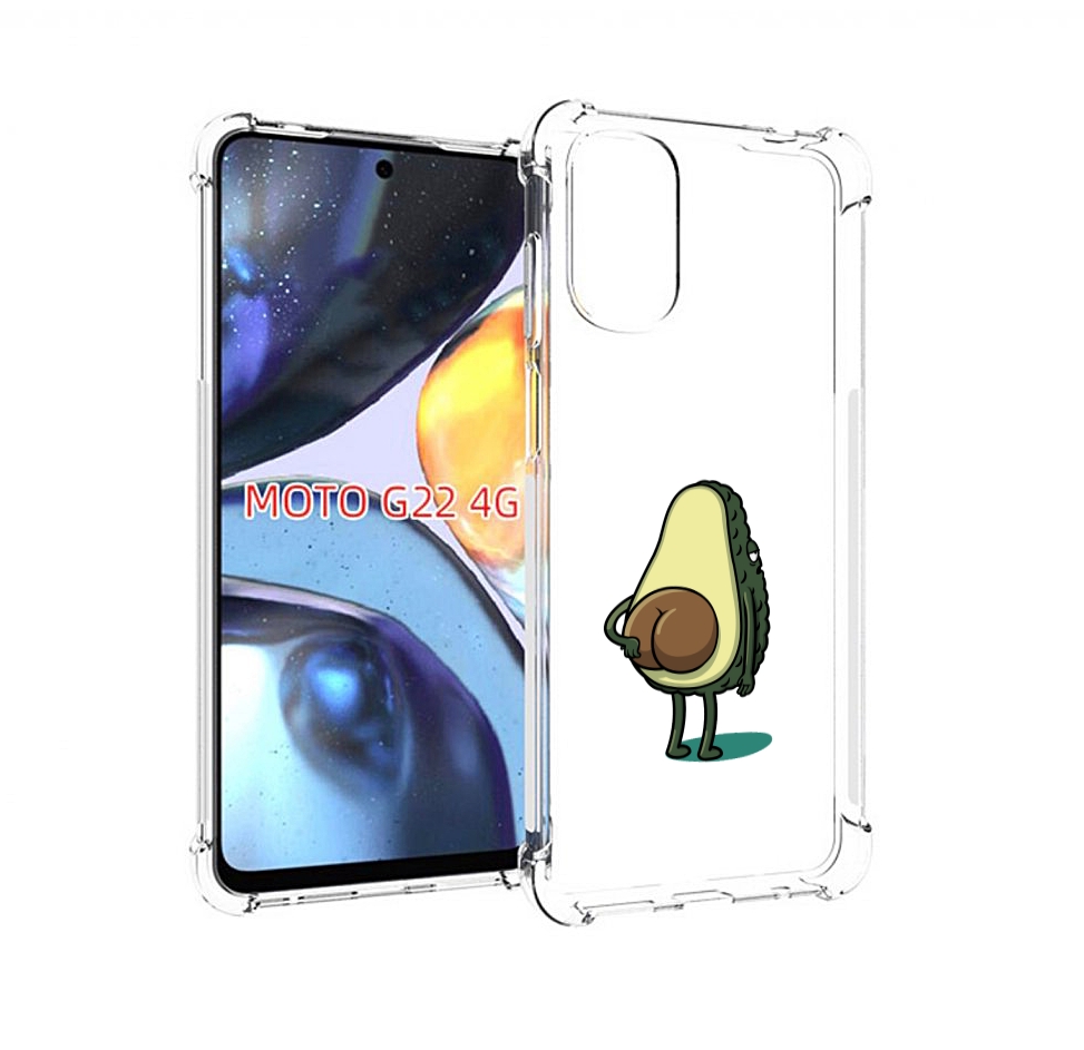 

Чехол MyPads смешной авокадо сзади для Motorola Moto G22 4G, Прозрачный, Tocco