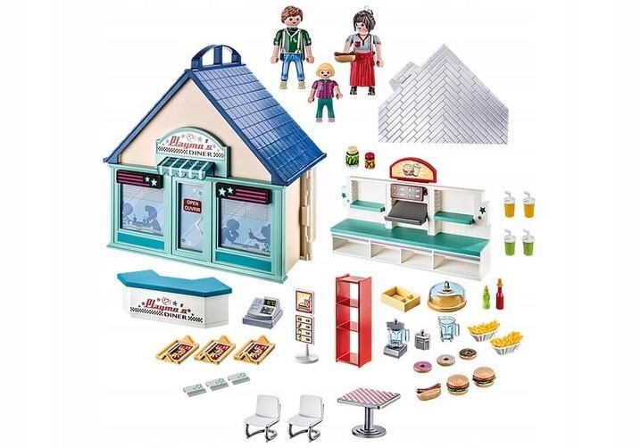 Игровой набор Playmobil City Life Портативный ресторан бар Imbis 70111