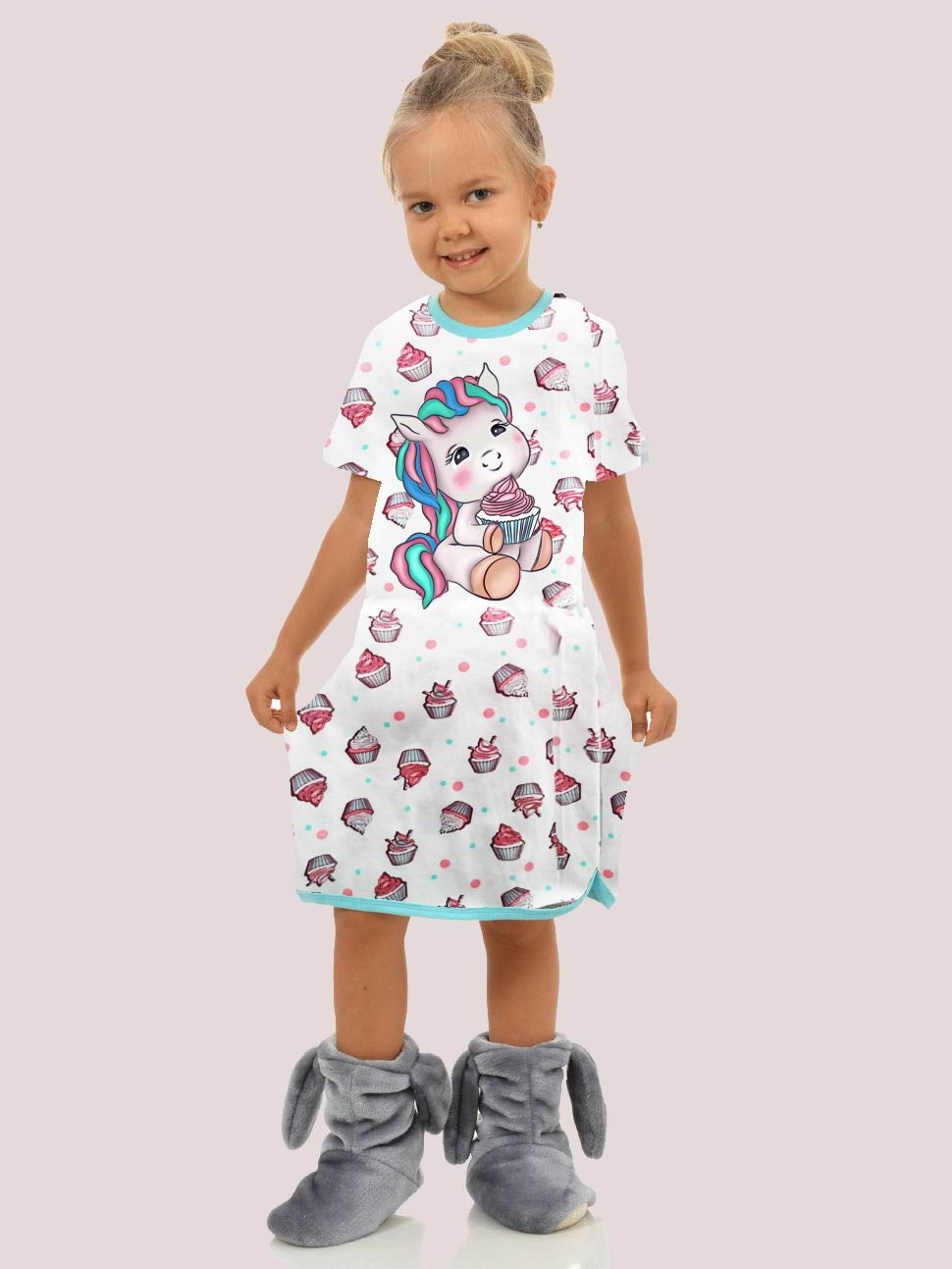 фото Рубашка ночная для девочки лакомка 6-8 лет детский трикотаж 37