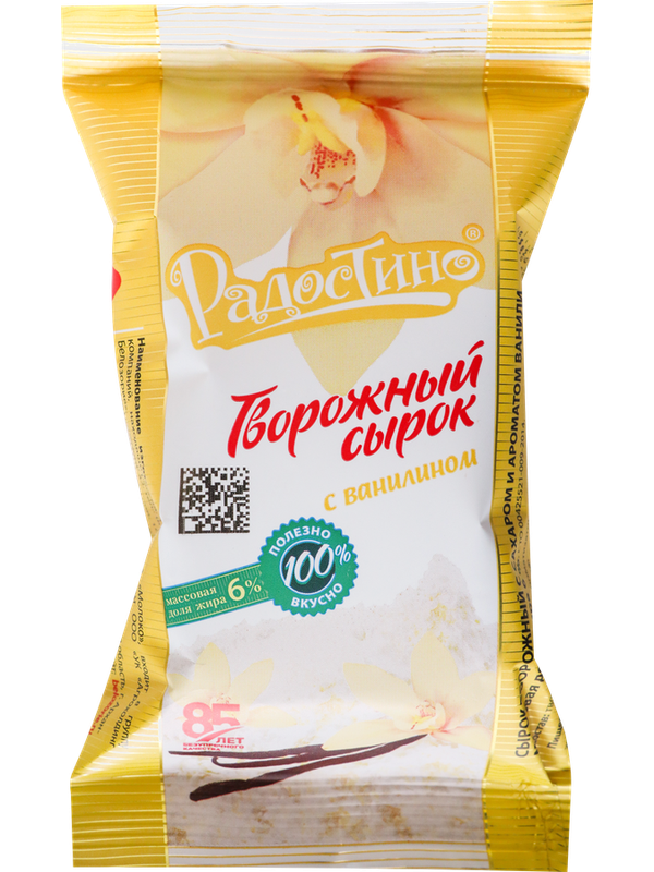 

Сырок творожный Радостино Ванилин 6% БЗМЖ 100 г