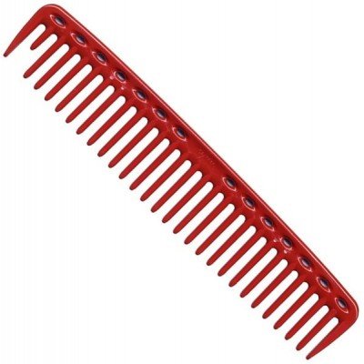 Расческа для стрижки редкозубая Y.S.Park 452 красная расческа грабли с конусообразными зубьями 11 х 15 5 см красная