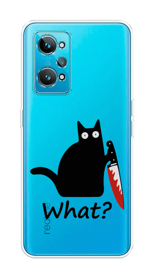 

Чехол на Realme GT 2 "Котик с ножом", Черный;красный, 258550-6