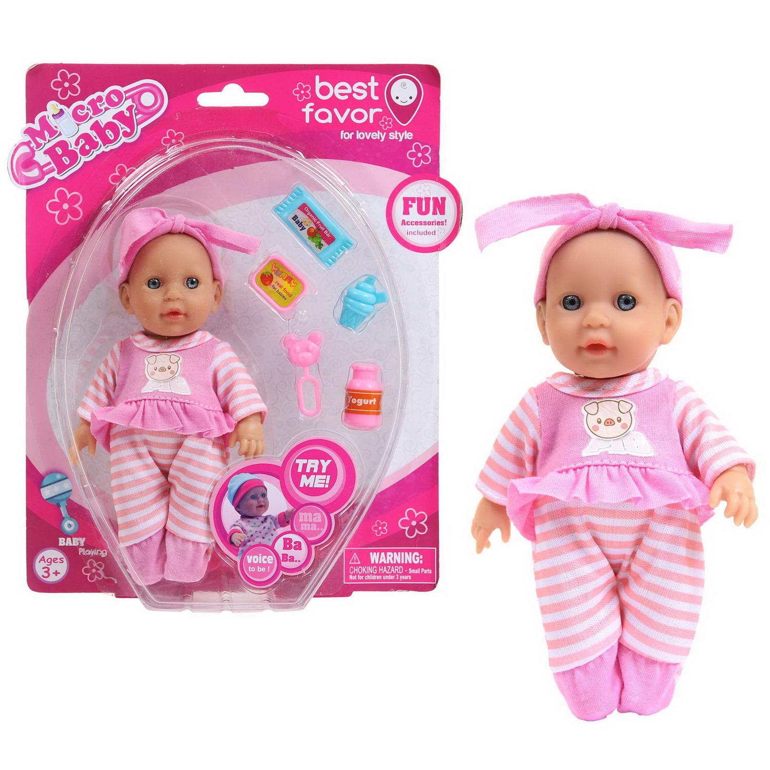 фото Пупс junfa micro baby 15 см девочка в костюмчике junfa toys