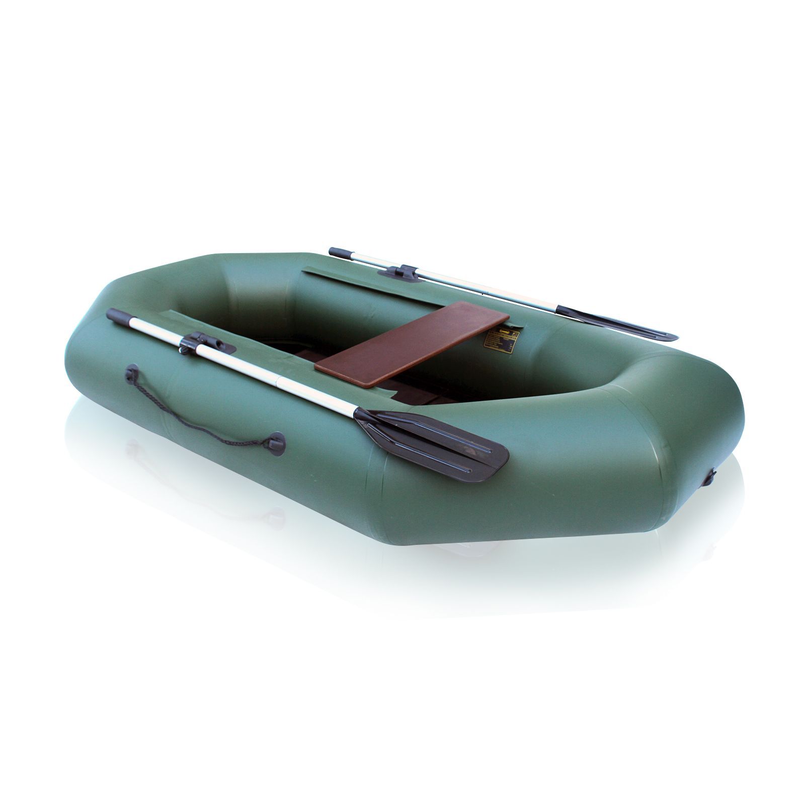Лодка ПВХ Компакт-220N- ФС фанерная слань зеленый цвет упаковка-мешок оксфорд