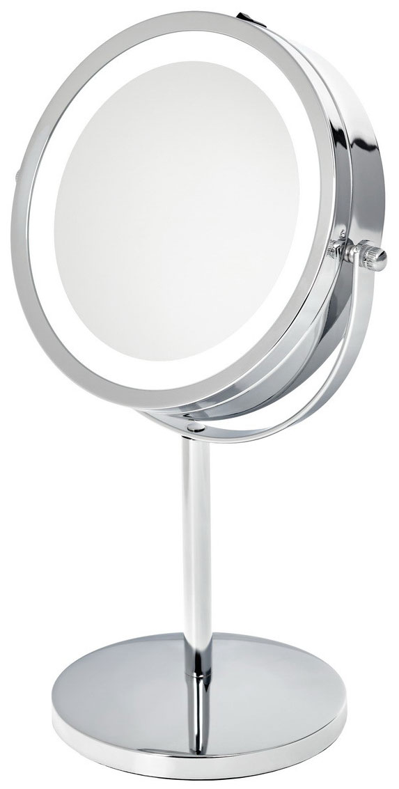Двустороннее косметическое зеркало с подсветкой и 5-кратным увеличением Bradex KZ 1268