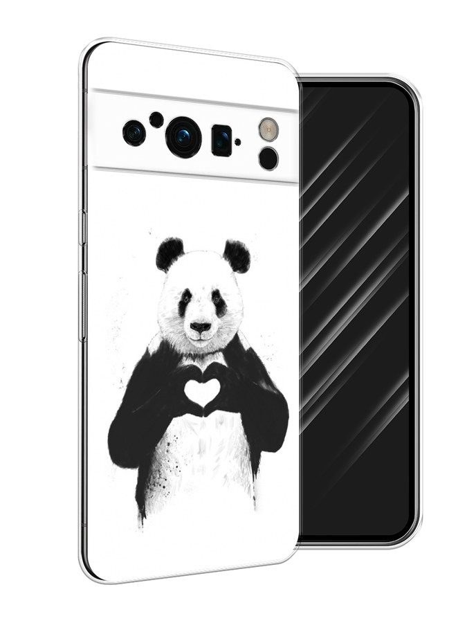 

Чехол Awog на Google Pixel 8 Pro "Панда love", Серебристый, 271650-10
