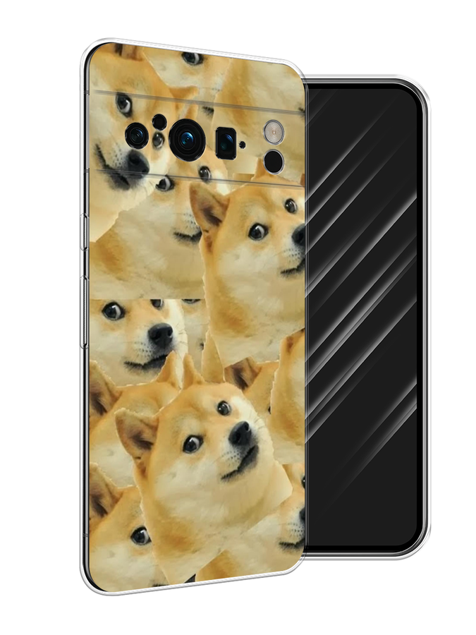 

Чехол Awog на Google Pixel 8 Pro "Собака-подозревака фон", Желтый;черный, 271650-9