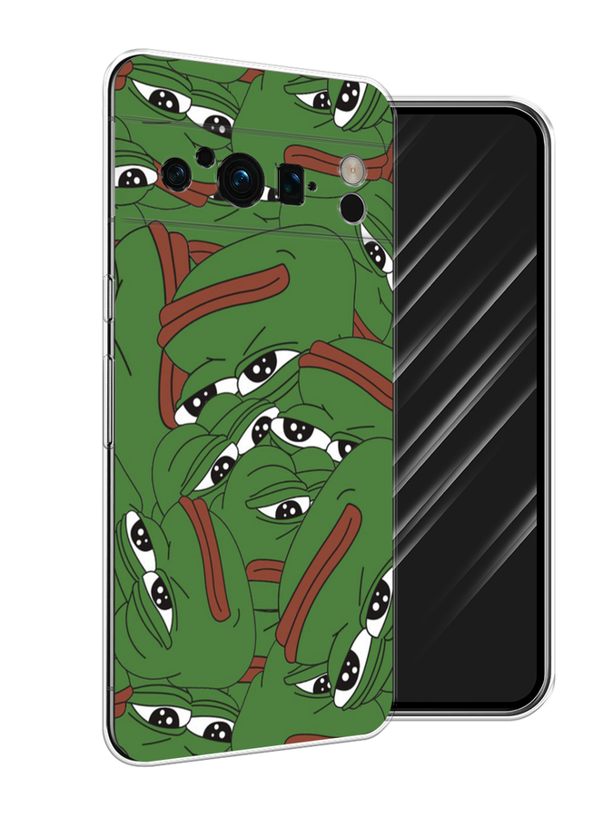 

Чехол Awog на Google Pixel 8 Pro "Печальный frog", Зеленый;белый, 271650-9