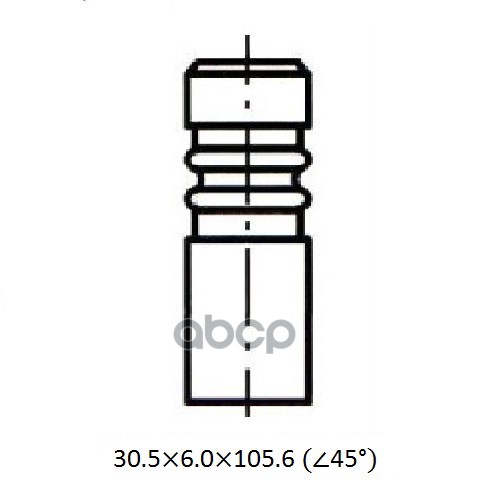

Клапан Двс Ex 30.5X6.0x105.5 (M44 B19, M50 B25) Zikmar арт. Z17476R