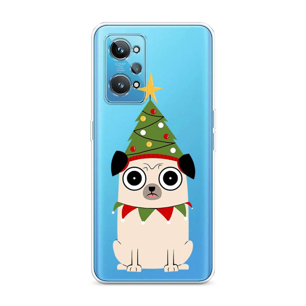 

Чехол на Realme GT 2 "Собачка с ёлочкой", Бежевый;красный;зеленый, 258550-1