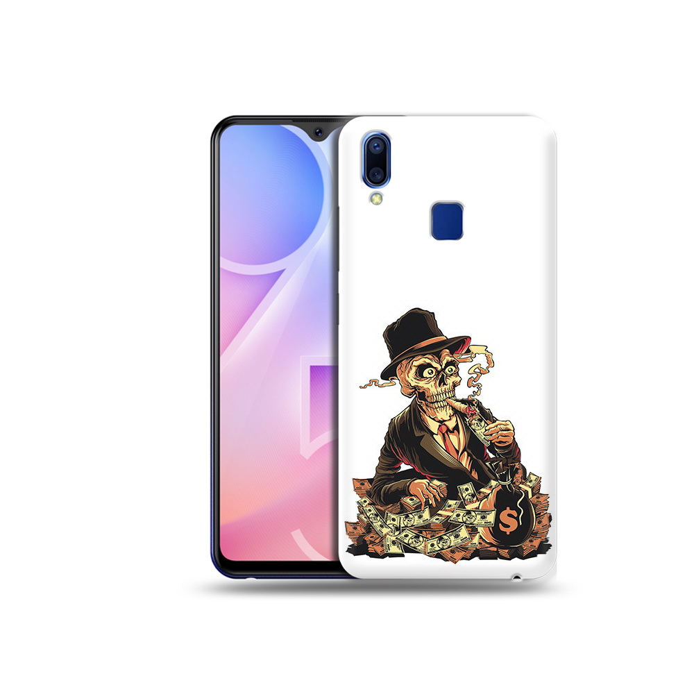 

Чехол MyPads Tocco для Vivo Y95 нарисованный череп с сигаретой (PT122996.436.515), Прозрачный, Tocco