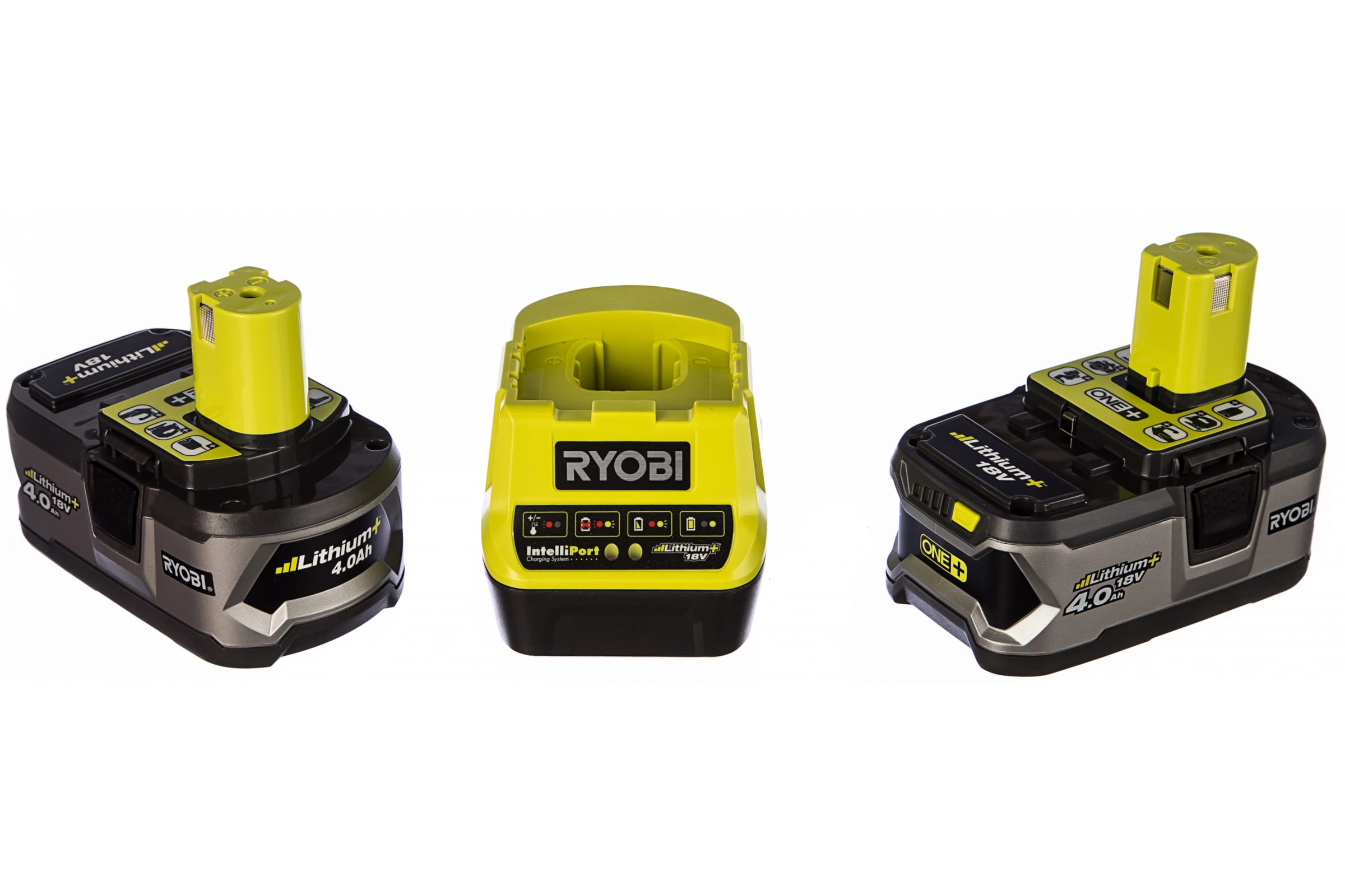 фото Набор ryobi one+ аккумулятор (18 в; 4.0 а*ч; li-ion) 2 шт. и зарядное устройство rc18120