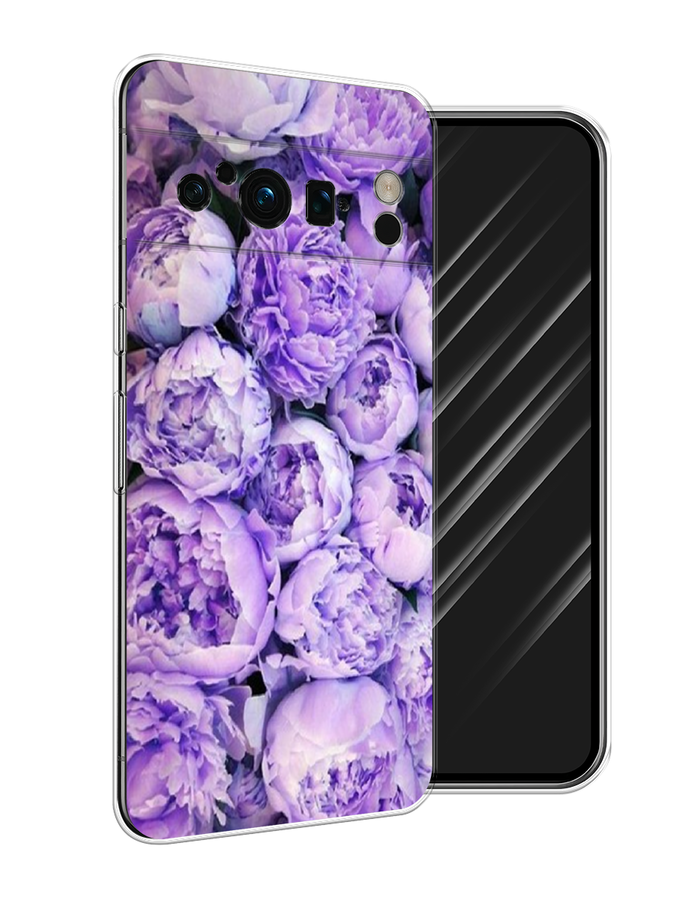 

Чехол Awog на Google Pixel 8 Pro "Пионы сиреневые", Фиолетовый;голубой, 271650-8