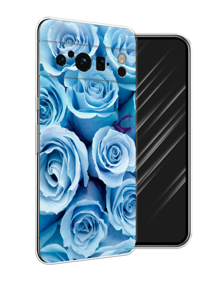 

Чехол Awog на Google Pixel 8 Pro "Лазурные розы", Голубой, 271650-8