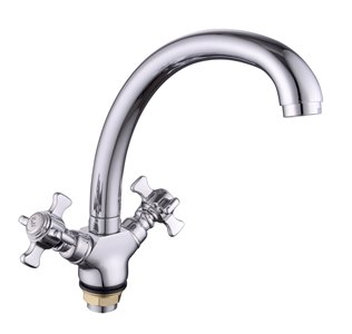 фото Смеситель для кухни с гайкой kdm-2008b-02-61, 1/2" (без подв.) lucky tap