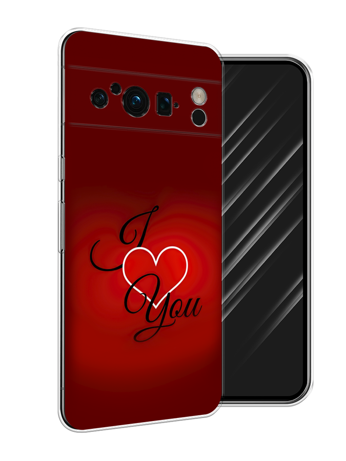 

Чехол Awog на Google Pixel 8 Pro "I love you 3", Красный;бордовый;черный, 271650-6