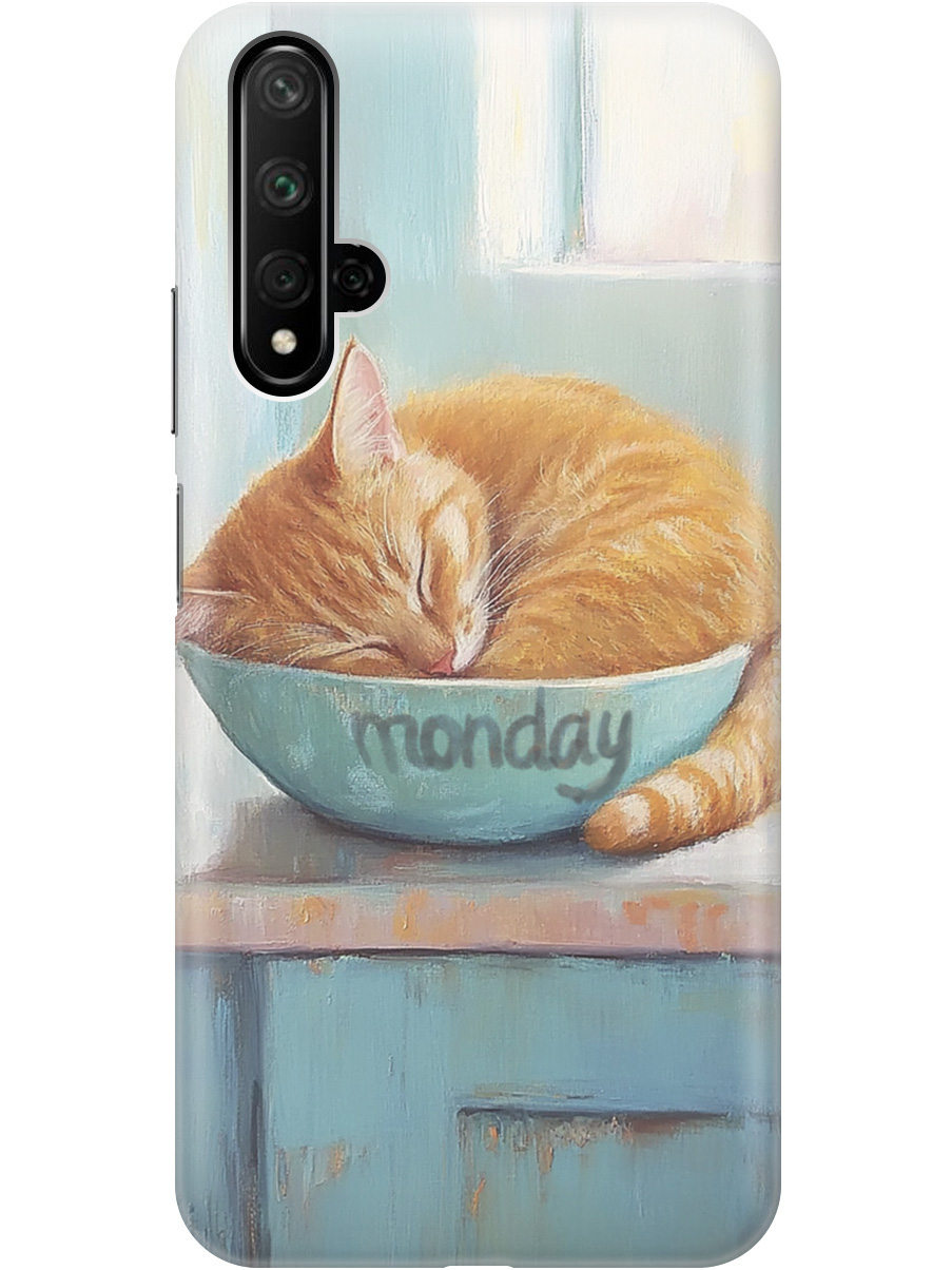 

Силиконовый чехол на Honor 20, Huawei Nova 5T с принтом "Понедельник", Прозрачный;голубой;желтый, 721508912