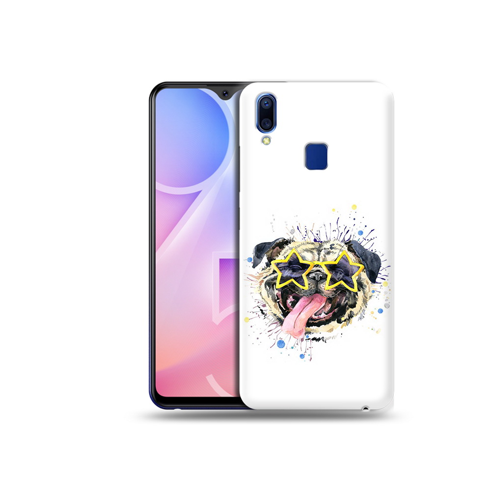 

Чехол MyPads Tocco для Vivo Y95 мопс боксер (PT122996.436.482), Прозрачный, Tocco