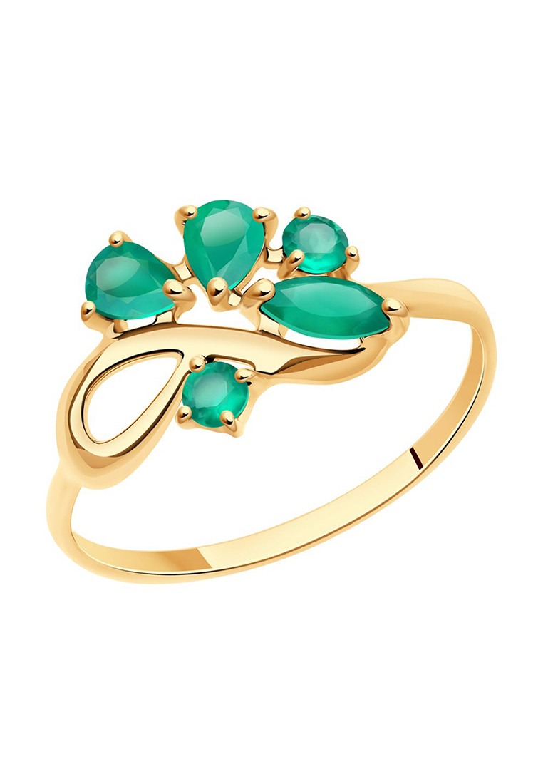 

Кольцо из желтого золота с агатом р.  Kari Jewelry К170-2669Агз, К170-2669Агз