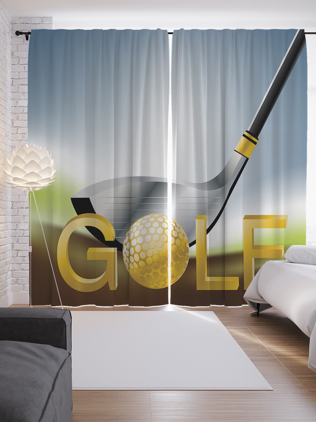 

Шторы JoyArty с фотопечатью "Игра в гольф" из сатена, 290х265 см, Игра в гольф