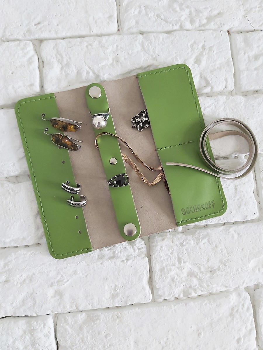 Органайзер для украшений скрутка BOCHAROFF натуральная кожа ручная работа