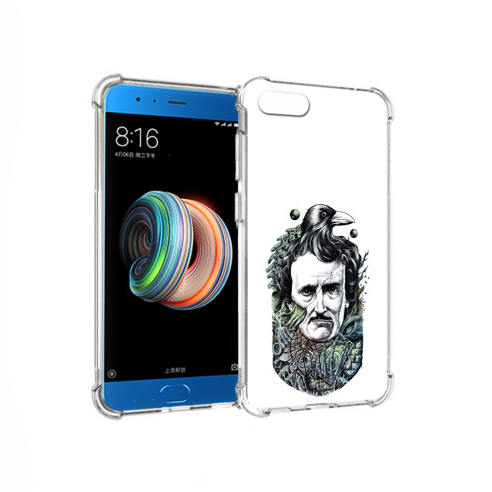 

Чехол MyPads Tocco для Xiaomi Mi Note 3 Эдгар Аллан с вороном (PT99401.307.203), Прозрачный, Tocco