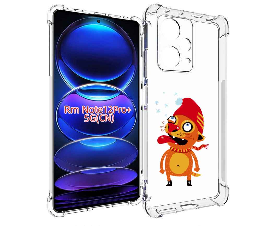 

Чехол MyPads Зимний кот для Xiaomi Redmi Note 12 Pro + Plus, Прозрачный, Tocco