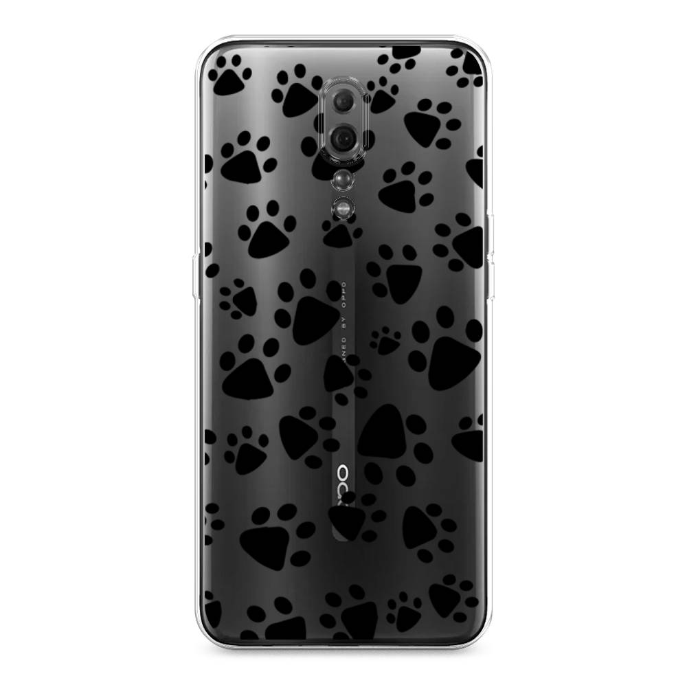

Чехол Awog на Oppo Reno Z "Лапки черные", Разноцветный, 250950-2