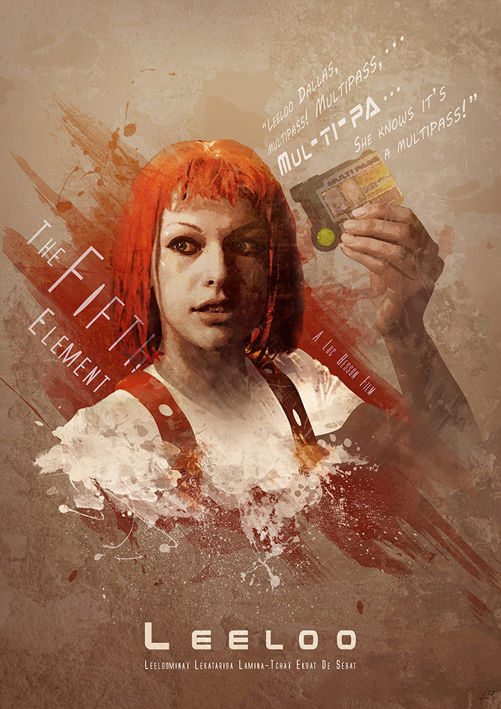 

Большой кино постер к фильму на стену Leeloo 60х90 см без рамы, AGLEELOO