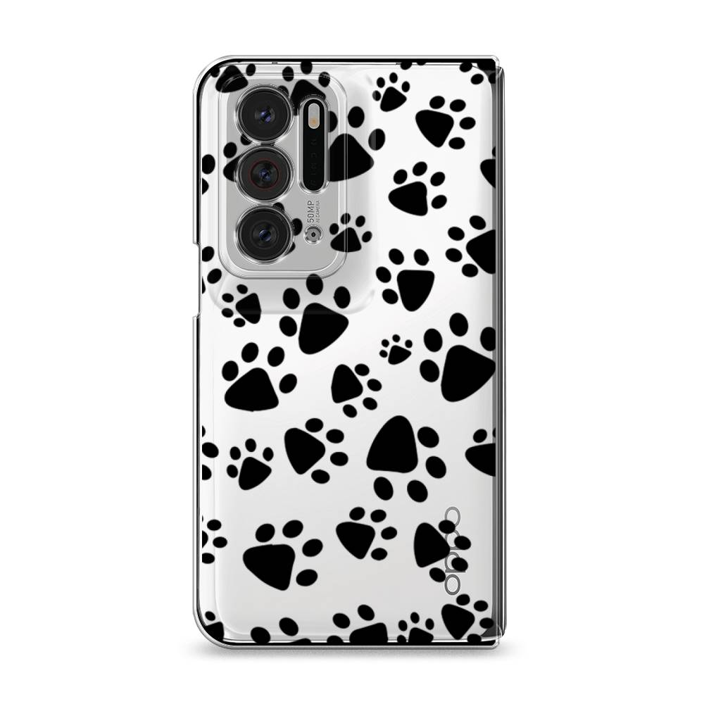 

Чехол Awog на Oppo Find N "Лапки черные", Разноцветный, 259650-2