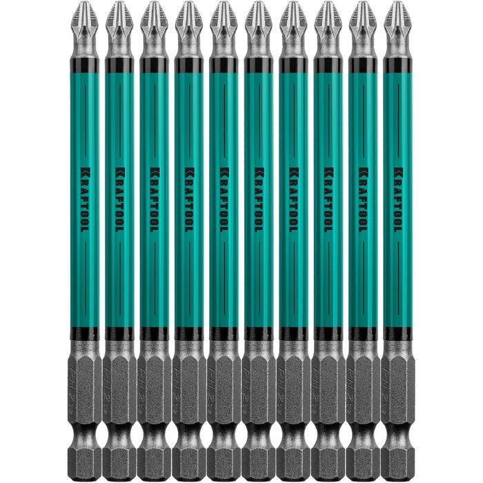 

Биты KRAFTOOL Optimum Line 26122-2-100-10, Е 1/4", 100 мм, 10 шт., PH2