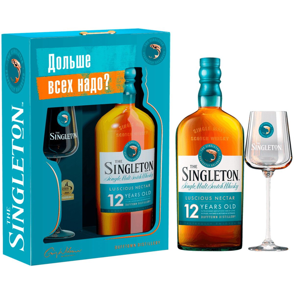 

Виски The Singleton of Dufftown 12 лет, 0,7 л в подарочной упаковке + бокал