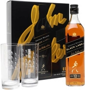

Виски Johnnie Walker Black Label Blended Scotch Whisky (gift box with 2 glasses)